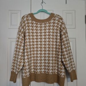 Ava and Viv Yellow White Sweater 2XL